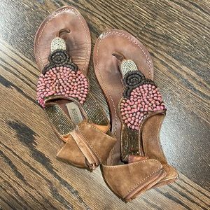 Steve Madden beaded leather thong sandals